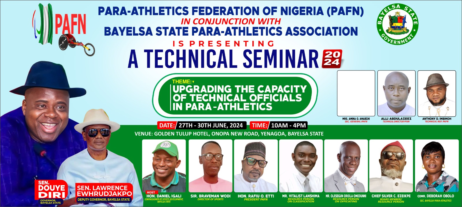 PARA ATHLETICS TECHNICAL SEMINAR YENAGOA 2024